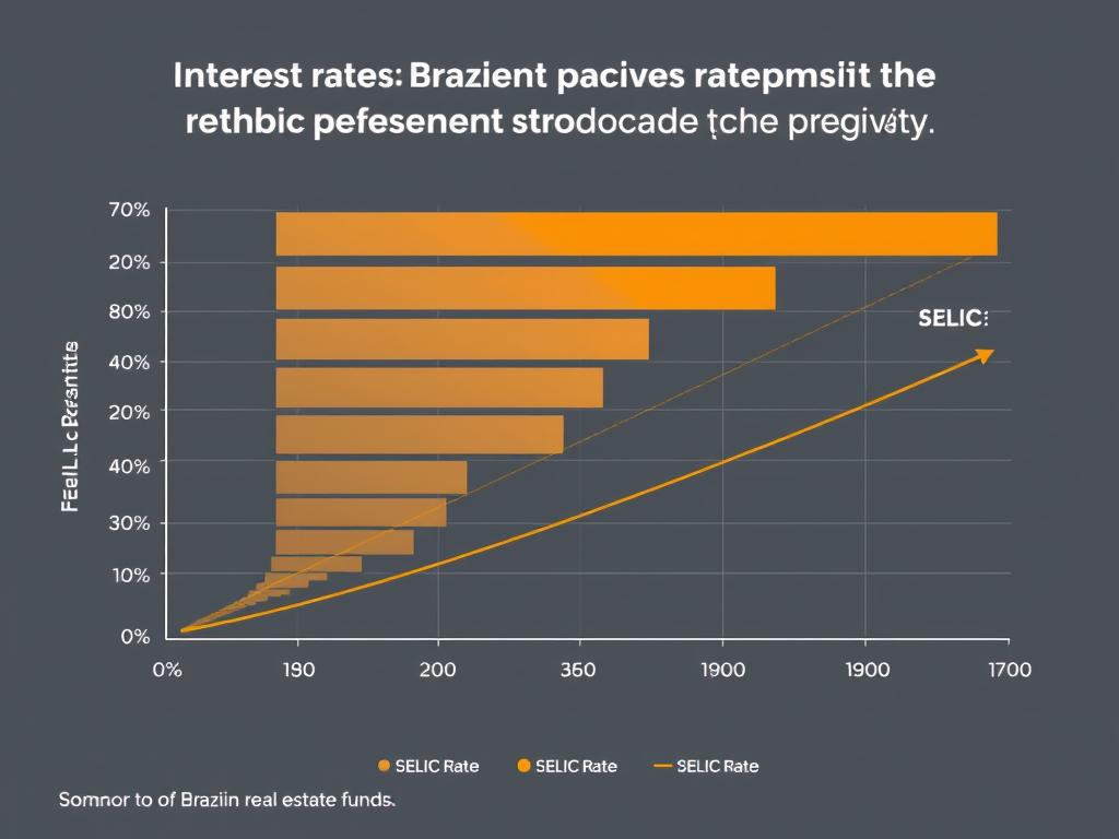 Gráfico mostrando impacto da taxa de juros nos diferentes segmentos de FIIs Gráfico mostrando impacto da taxa de juros nos diferentes segmentos de FIIs