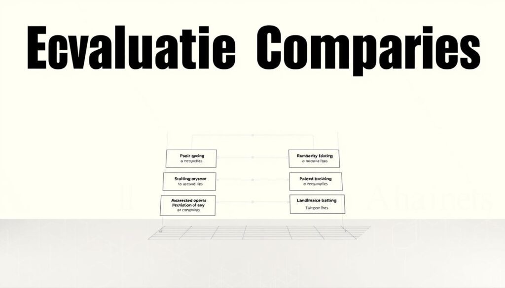 A modern, well-designed framework for evaluating companies, set against a clean, minimalist background. In the foreground, a sleek, three-dimensional wireframe structure represents the practical steps of the analysis process, with clean lines and geometric shapes. The middle ground features a subtle grid or graph, hinting at the data and metrics involved. The background is a soft, neutral tone, allowing the framework to be the focal point. Lighting is crisp and directional, creating depth and emphasizing the structure's form. The overall mood is professional, analytical, and visually compelling, reflecting the subject matter.