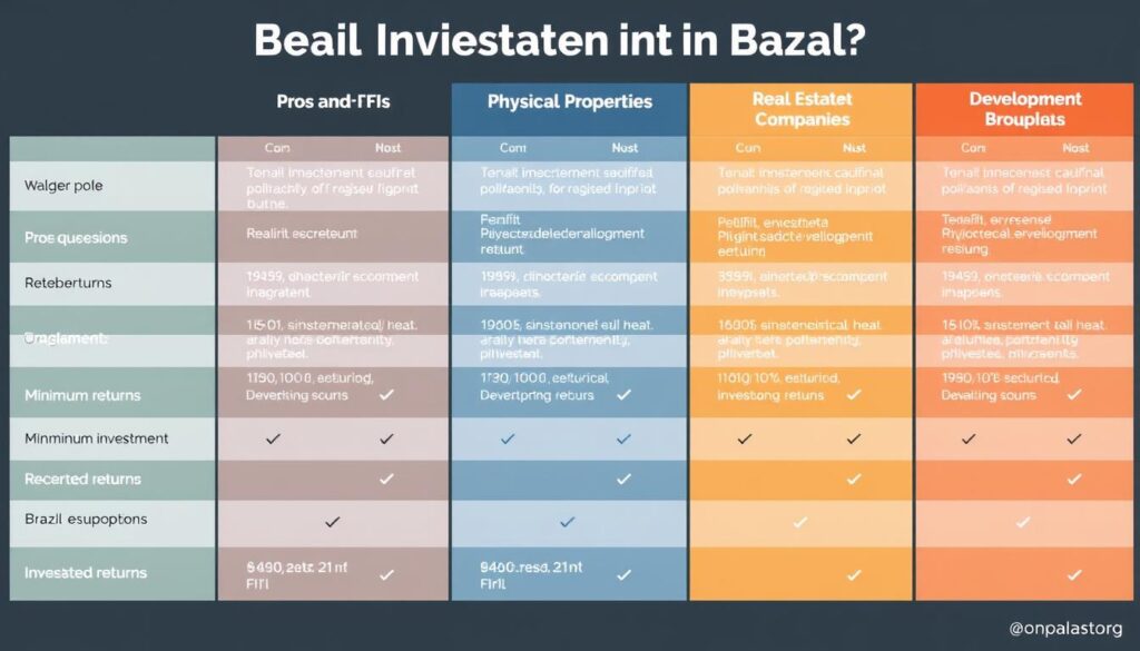 Comparativo entre diferentes formas de investimento imobiliário Comparativo entre diferentes formas de investimento imobiliário