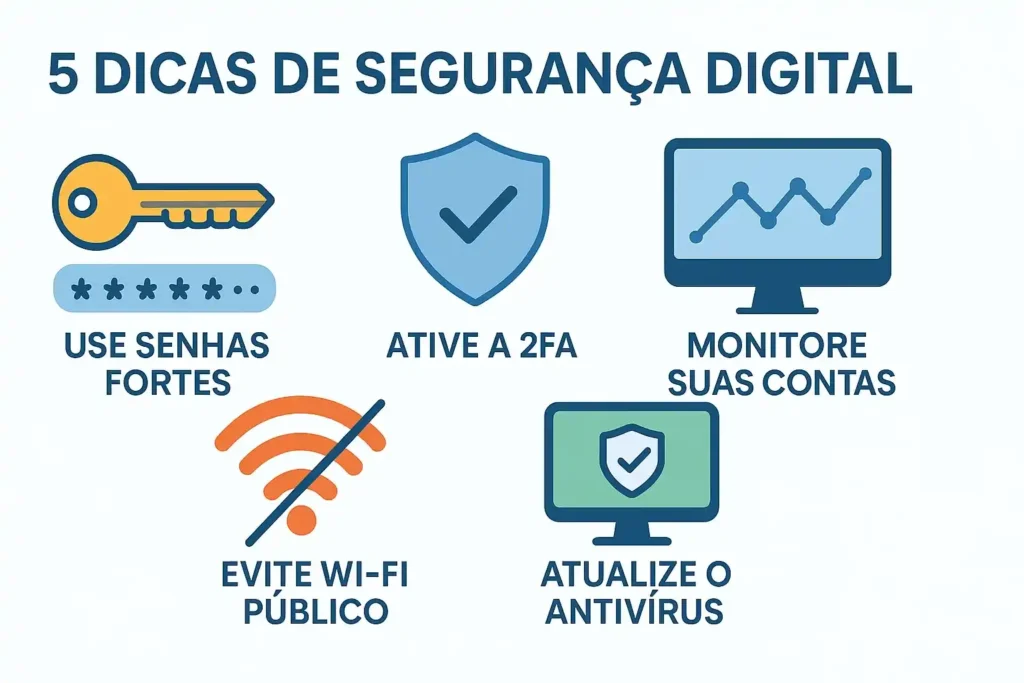 Infográfico com dicas de segurança para proteger sua chave Pix após vazamento de dados