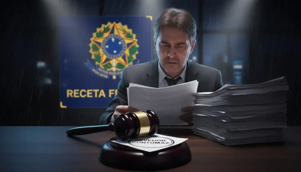 Empresário analisando dívidas para evitar enquadramento como devedor contumaz