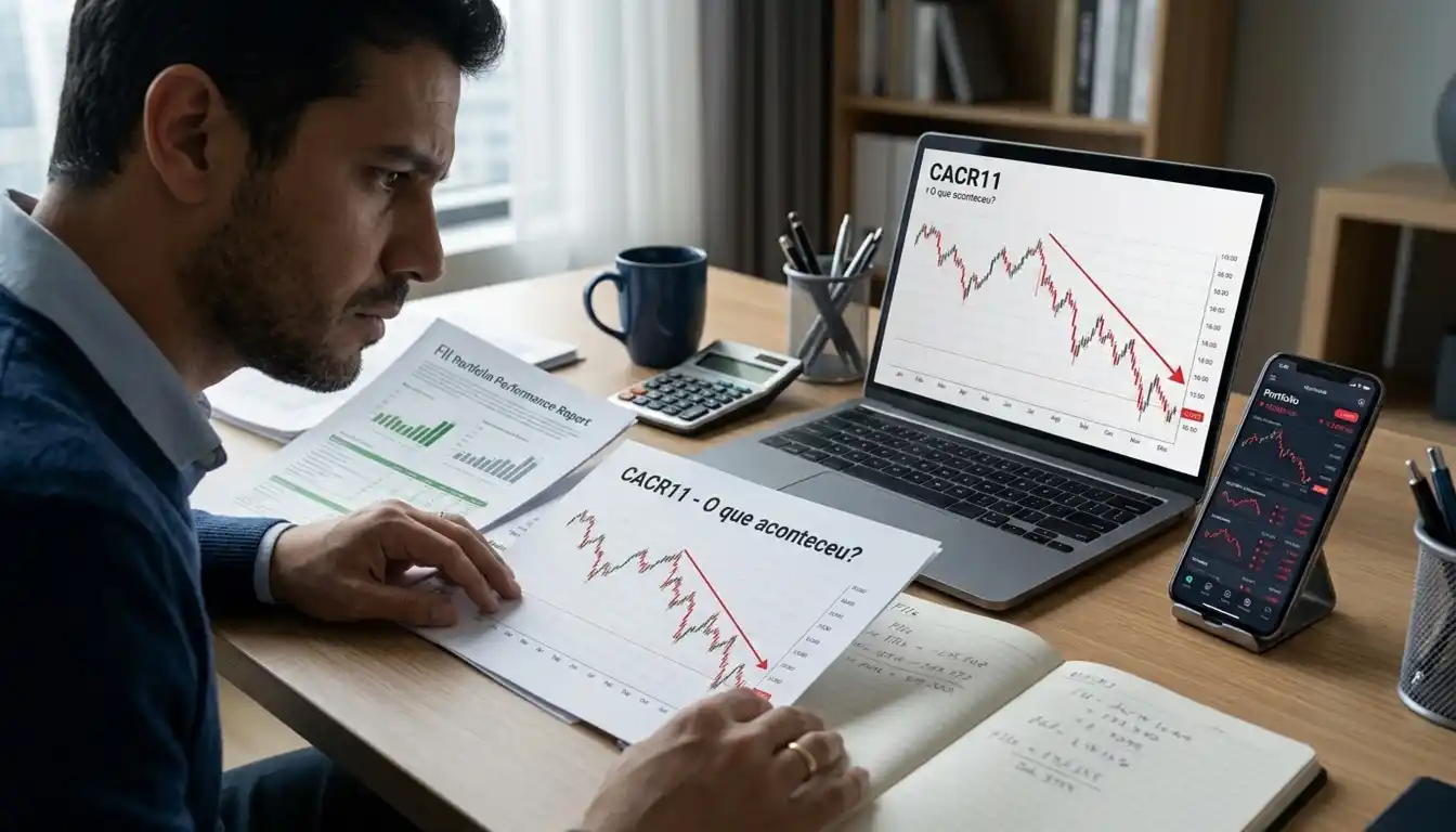 Momento de preocupação, investimento do CACR11 caindo.